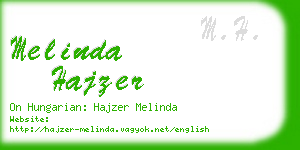 melinda hajzer business card